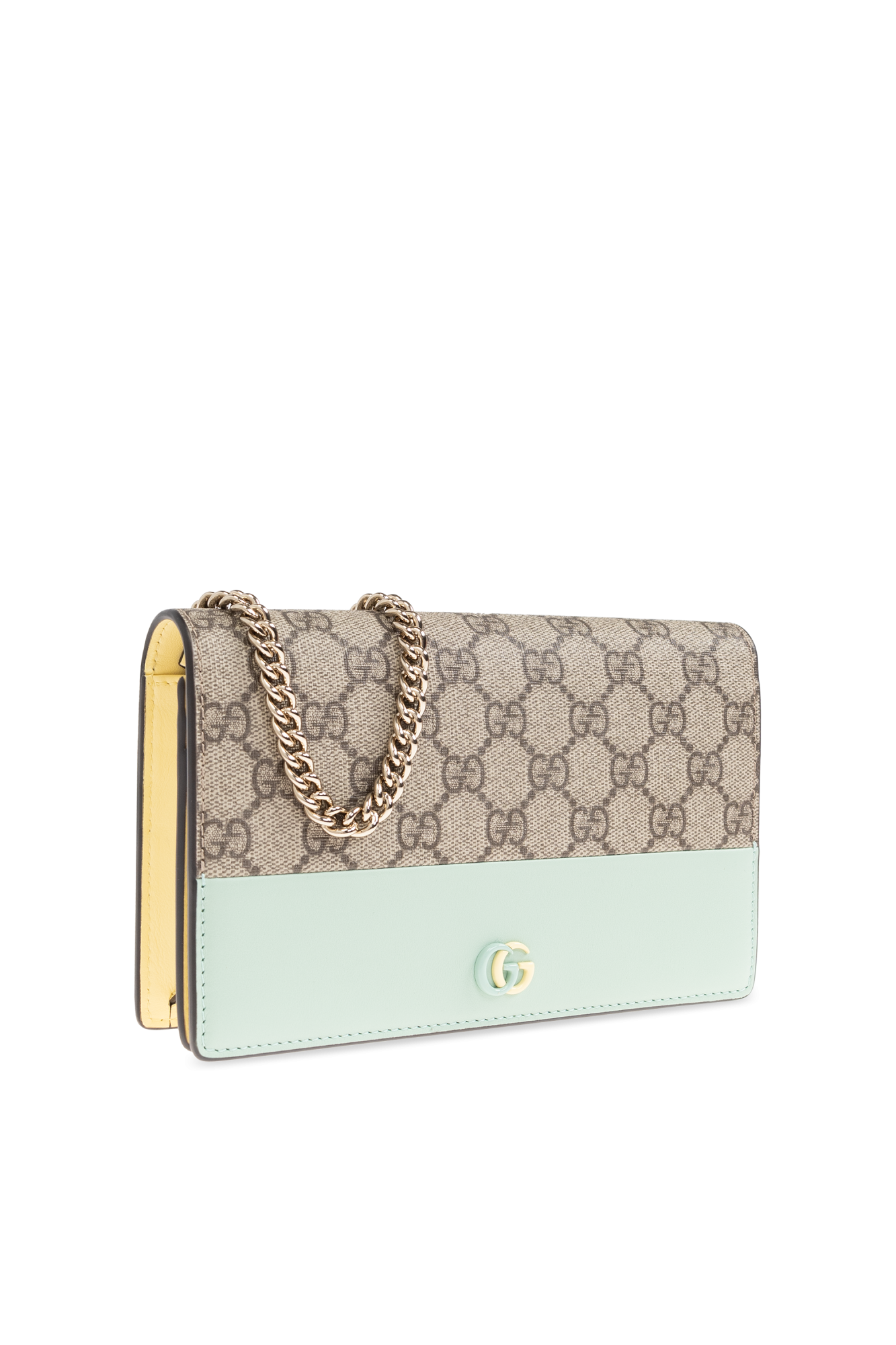 【GUCCI】GG MARMONT WALLET ON CHAIN GG Marmont wallet on chain in black leather | GUCCI® US